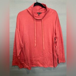 Eileen Fisher Funnel Neck Sweatshirt – Tencel Organic Cotton Blend – M